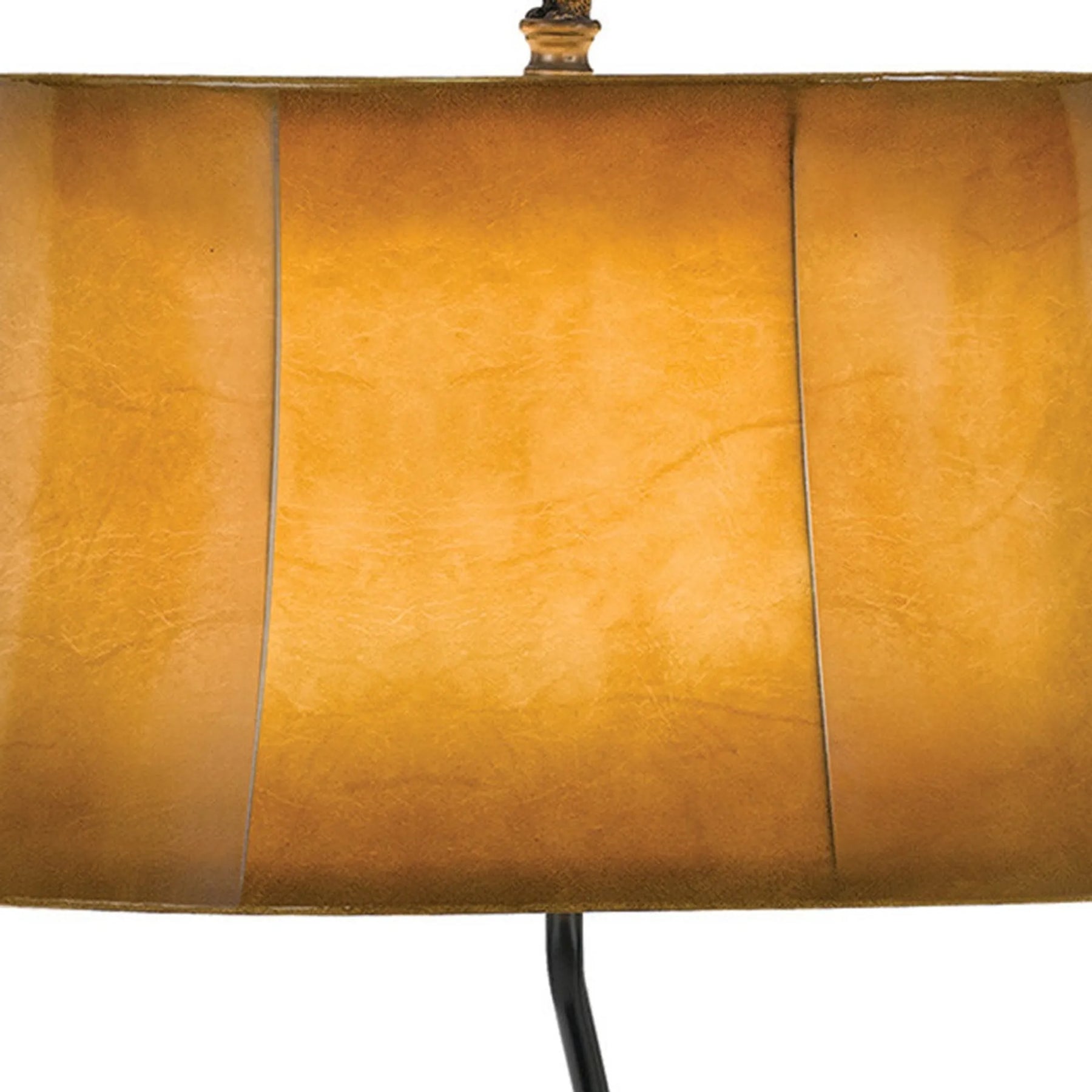 29″ Bronze Bear in the Woods Table Lamp With Brown Bell Shade — view 2