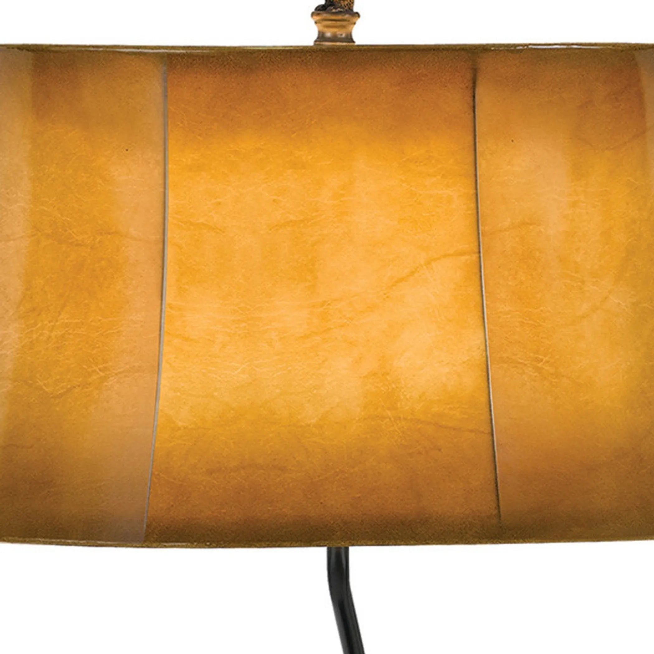 29″ Bronze Bear in the Woods Table Lamp With Brown Bell Shade — view 2