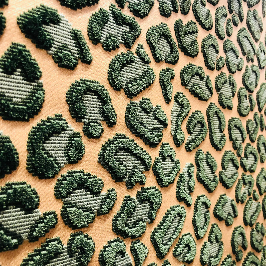 Plutus Jade Velvet Cheetah Green Animal Motif Luxury Throw Pillow — view 3