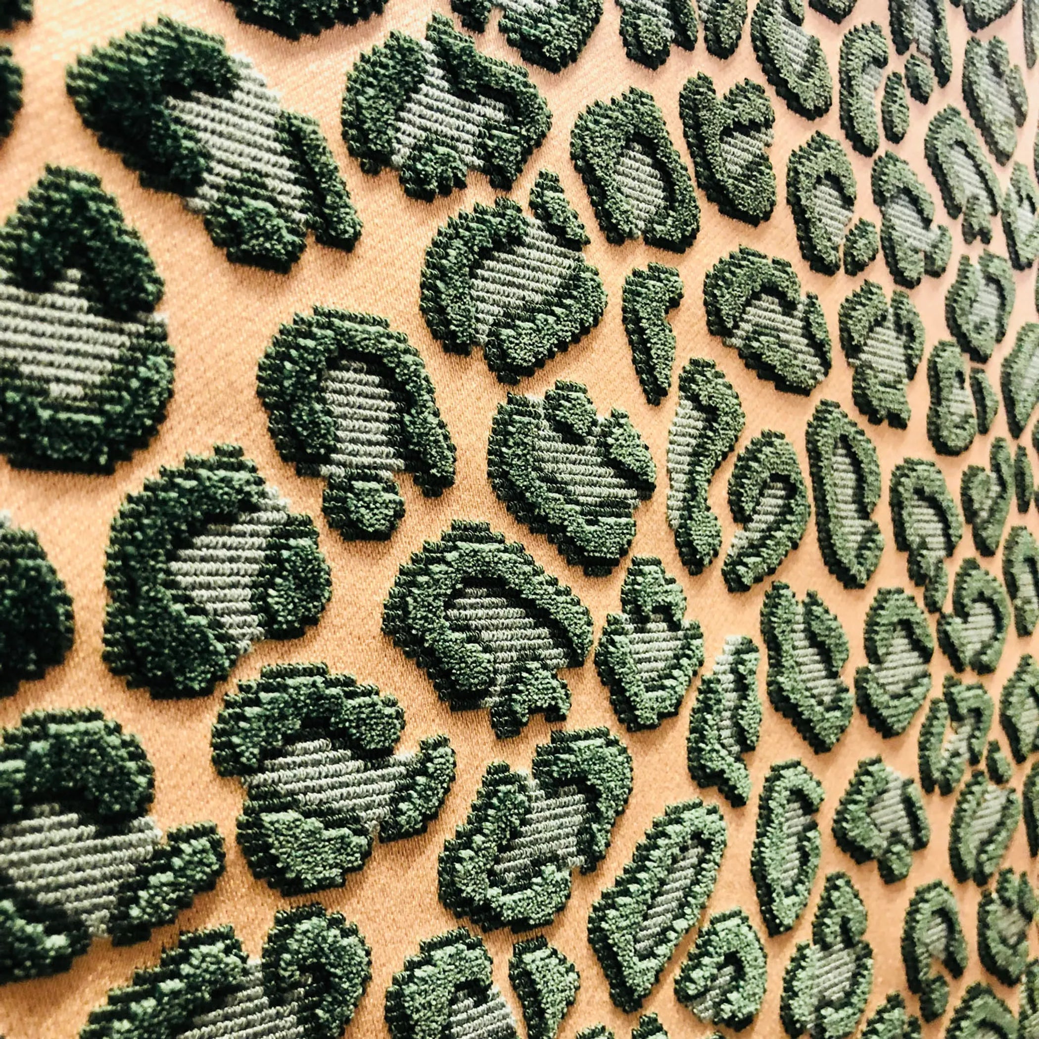 Plutus Jade Velvet Cheetah Green Animal Motif Luxury Throw Pillow — view 3