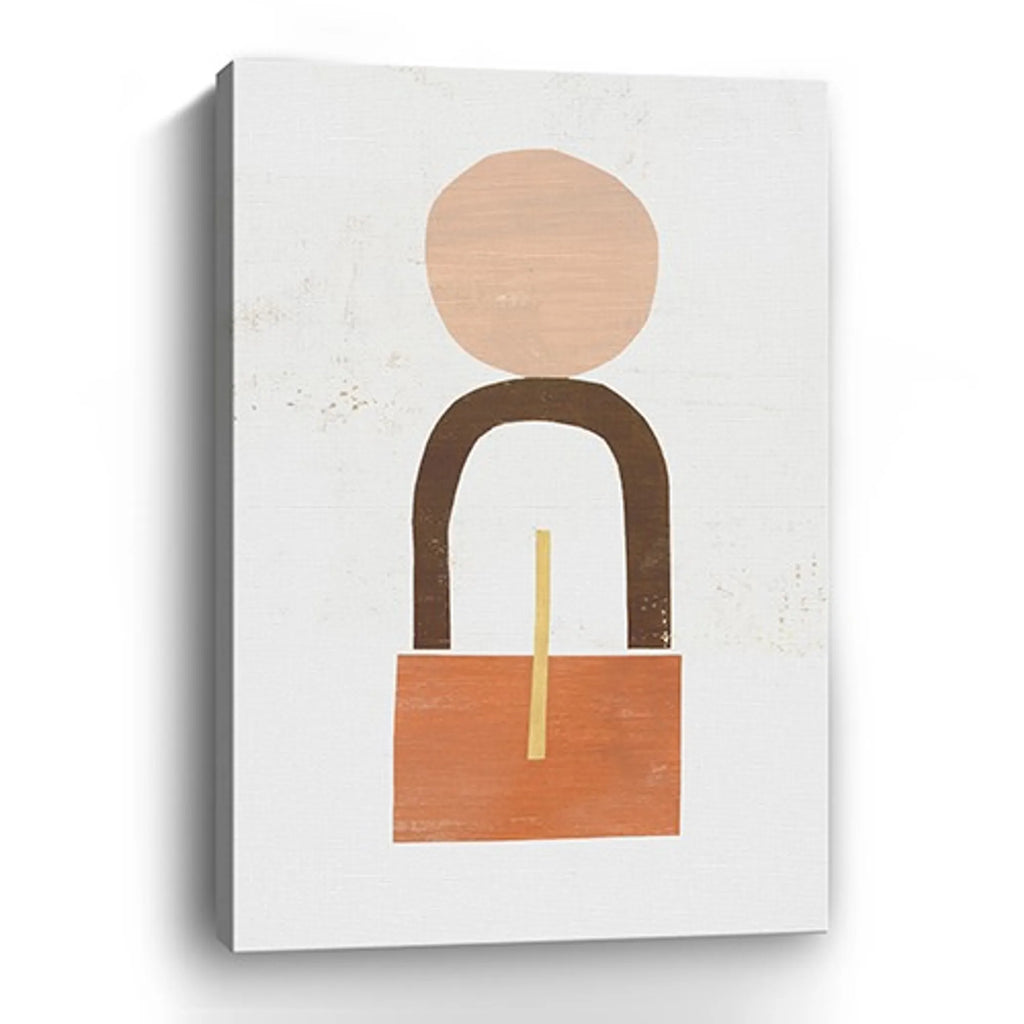 Abstract Orange Shapes In Balance Unframed Print Wall Art — view 4