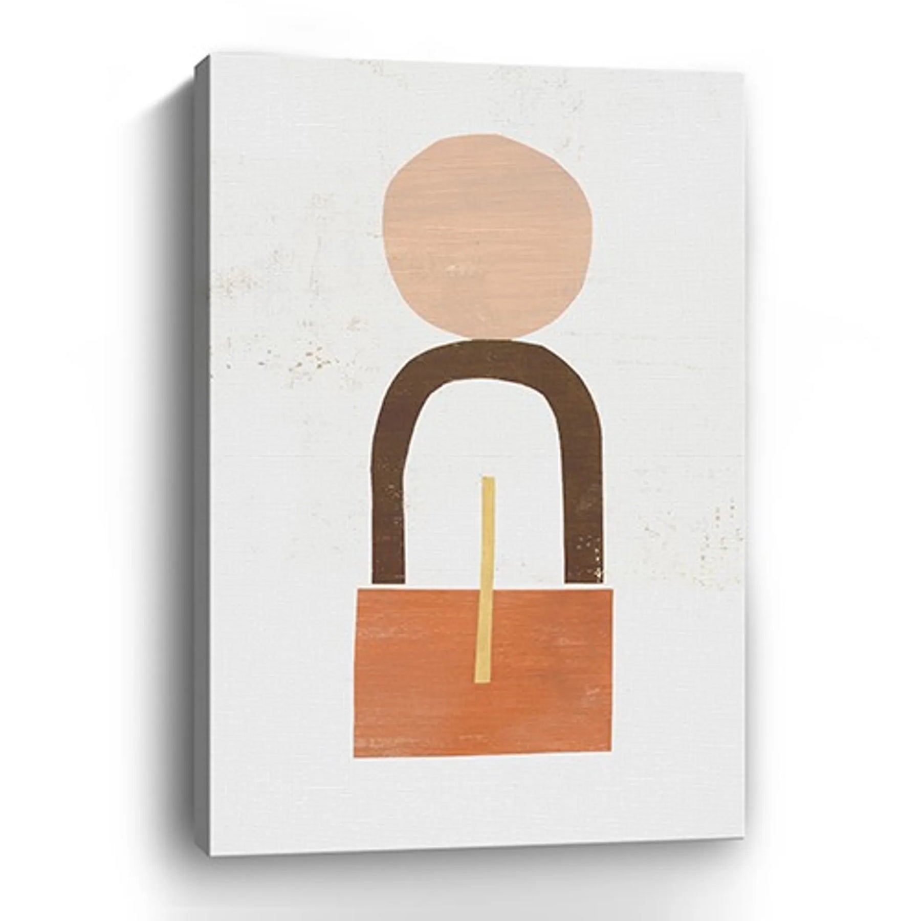 Abstract Orange Shapes In Balance Unframed Print Wall Art — view 4