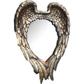 16″ Antiqued Gold Heart Resin Framed Accent Mirror