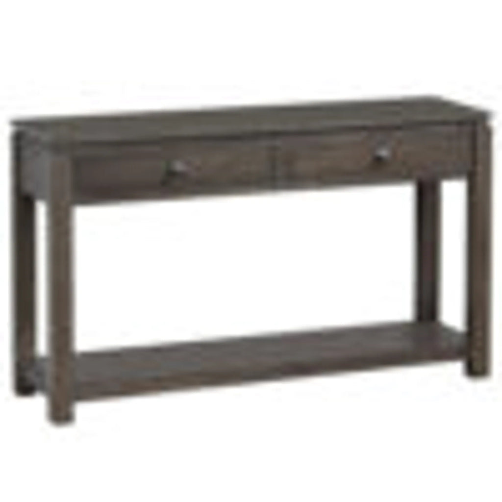 Sunset Trading Shades of Gray Sofa Console with Drawers and Shelf