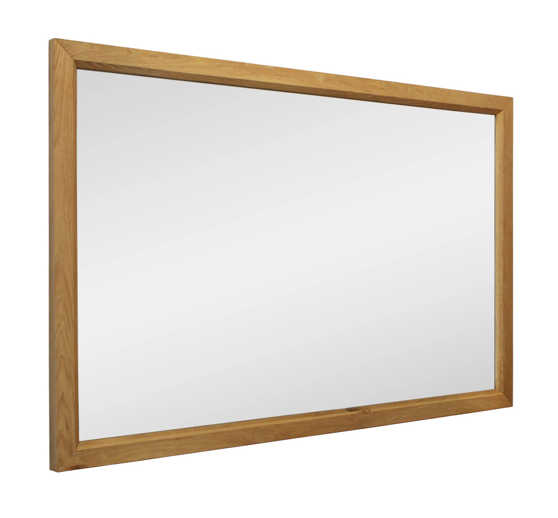 40″ Natural Solid Wood Framed Mounted Accent Mirror — view 4