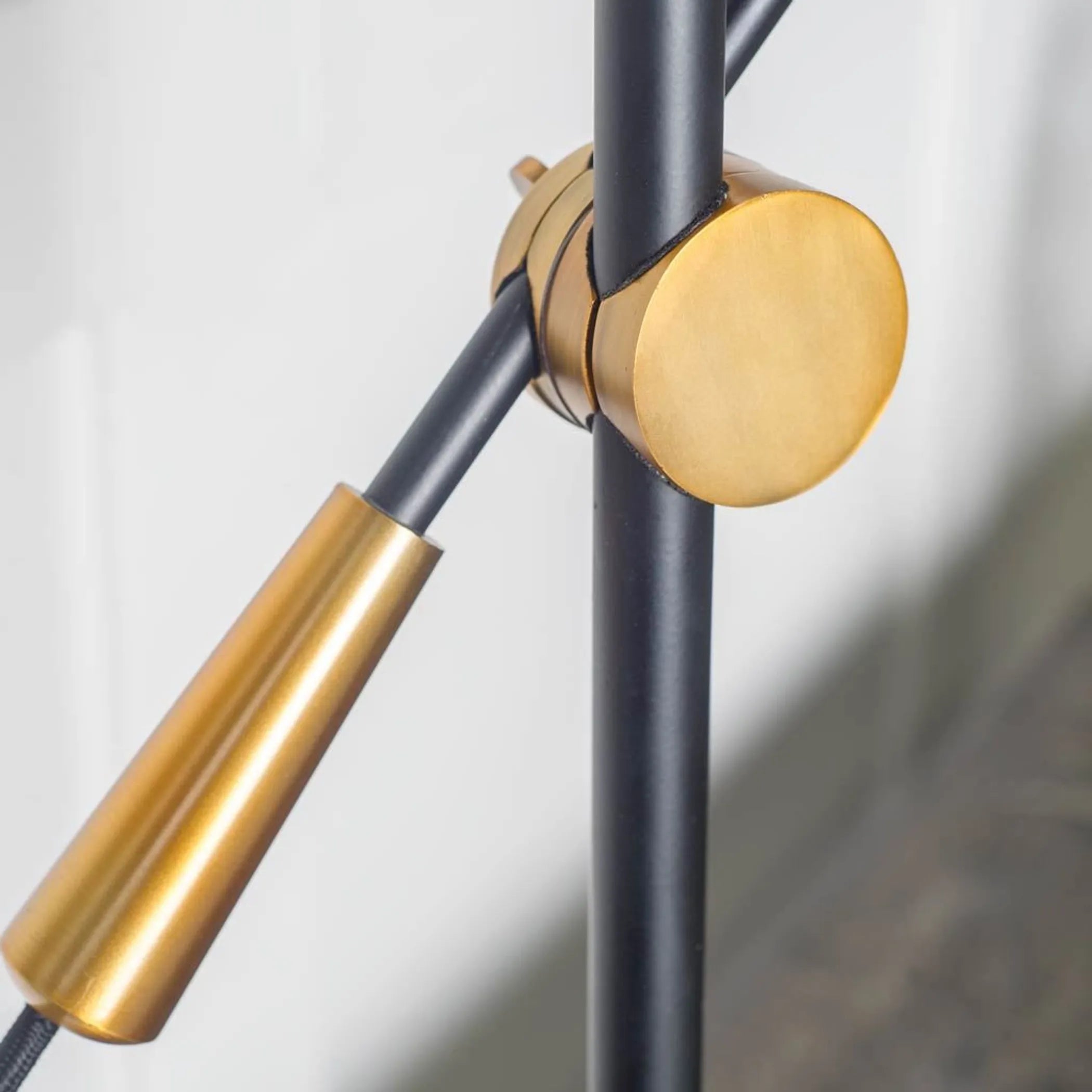 26″ Black Metal Swing Arm With Black Cone Shade — view 3