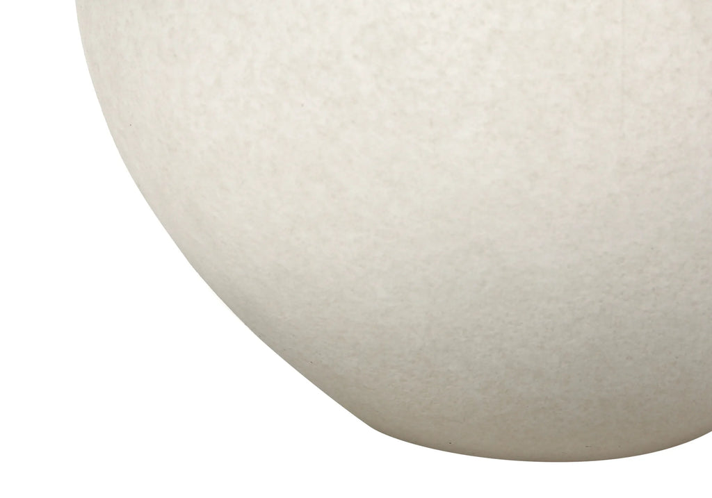 16″ Cream Ceramic Round Table Lamp With Cream Empire Shade — view 4