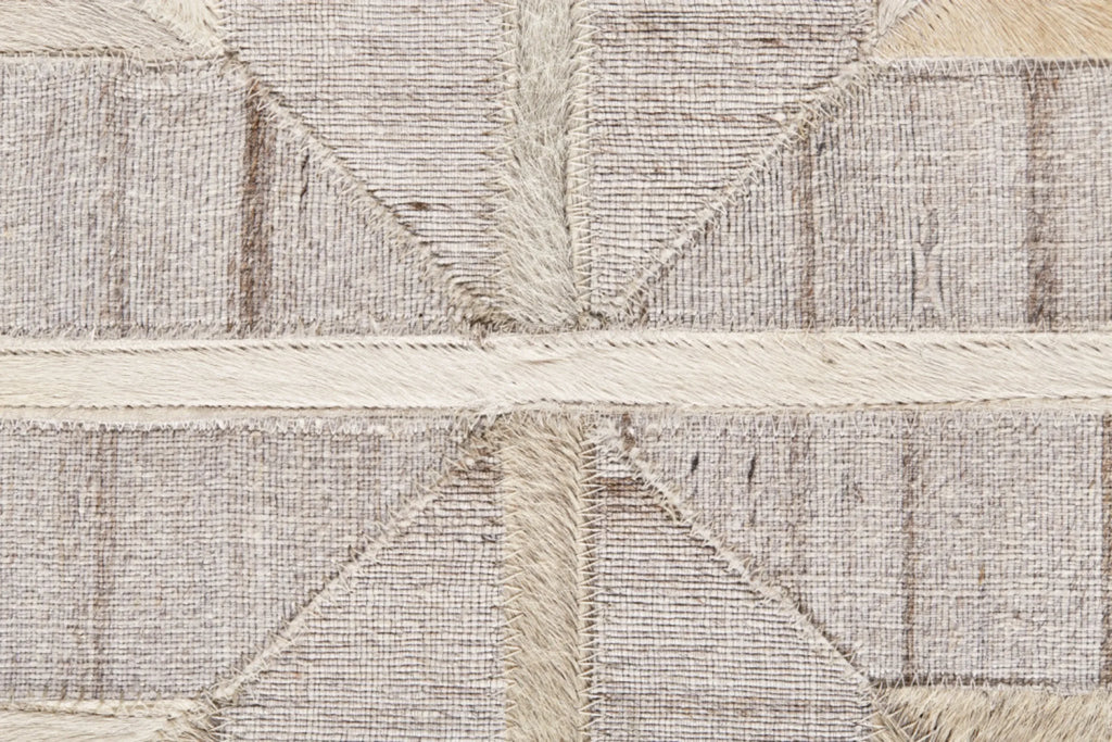 8′ X 11′ Gray Ivory And Brown Geometric Hand Woven Area Rug — view 3