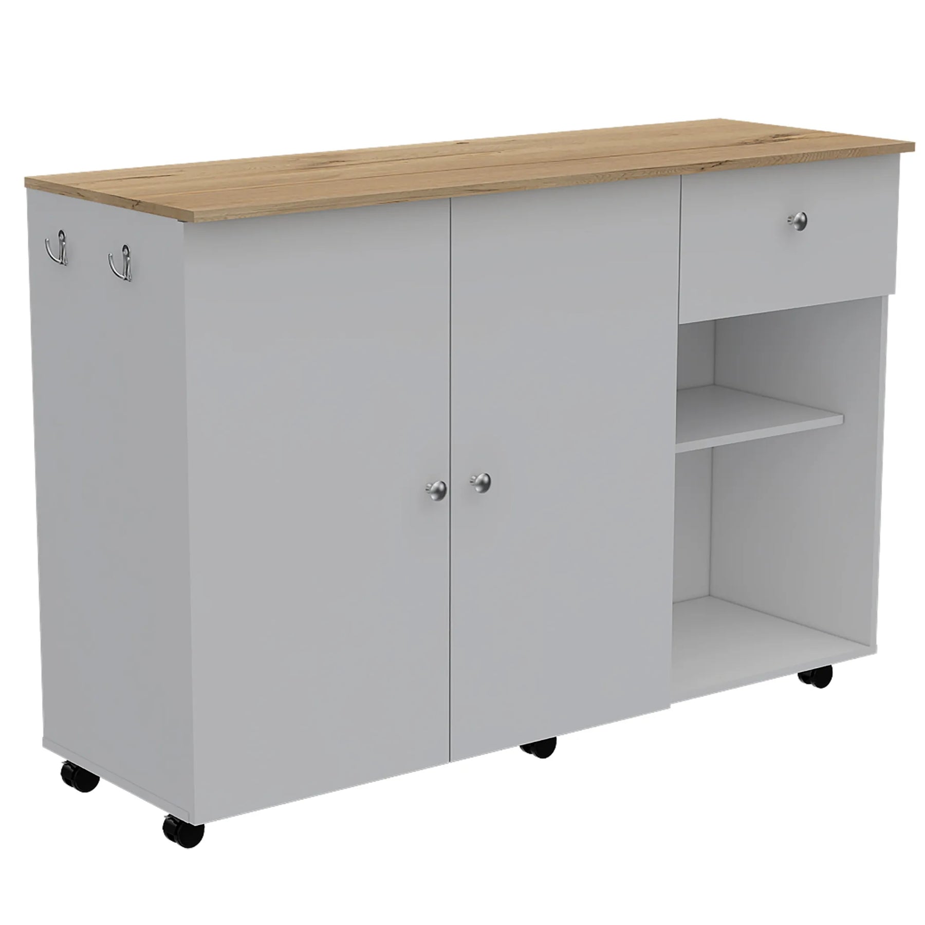 Campbell 2 Piece Kitchen Set, Kitchen Island + Pantry — view 3