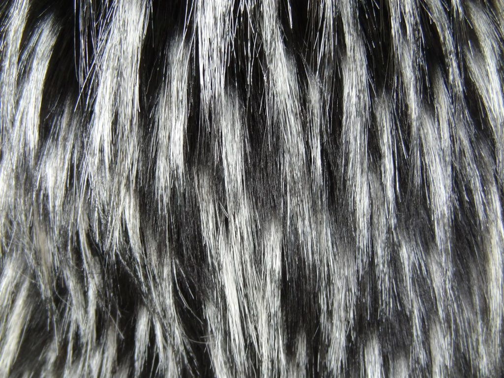 Plutus Wolf Fur Lover Black White Handmade Luxury Pillow — view 3