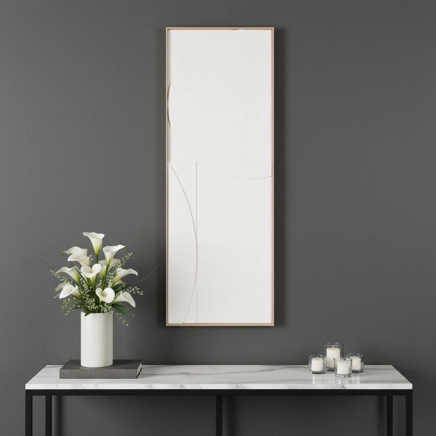 Minimalist Geo Brown Shadowbox Wall Art