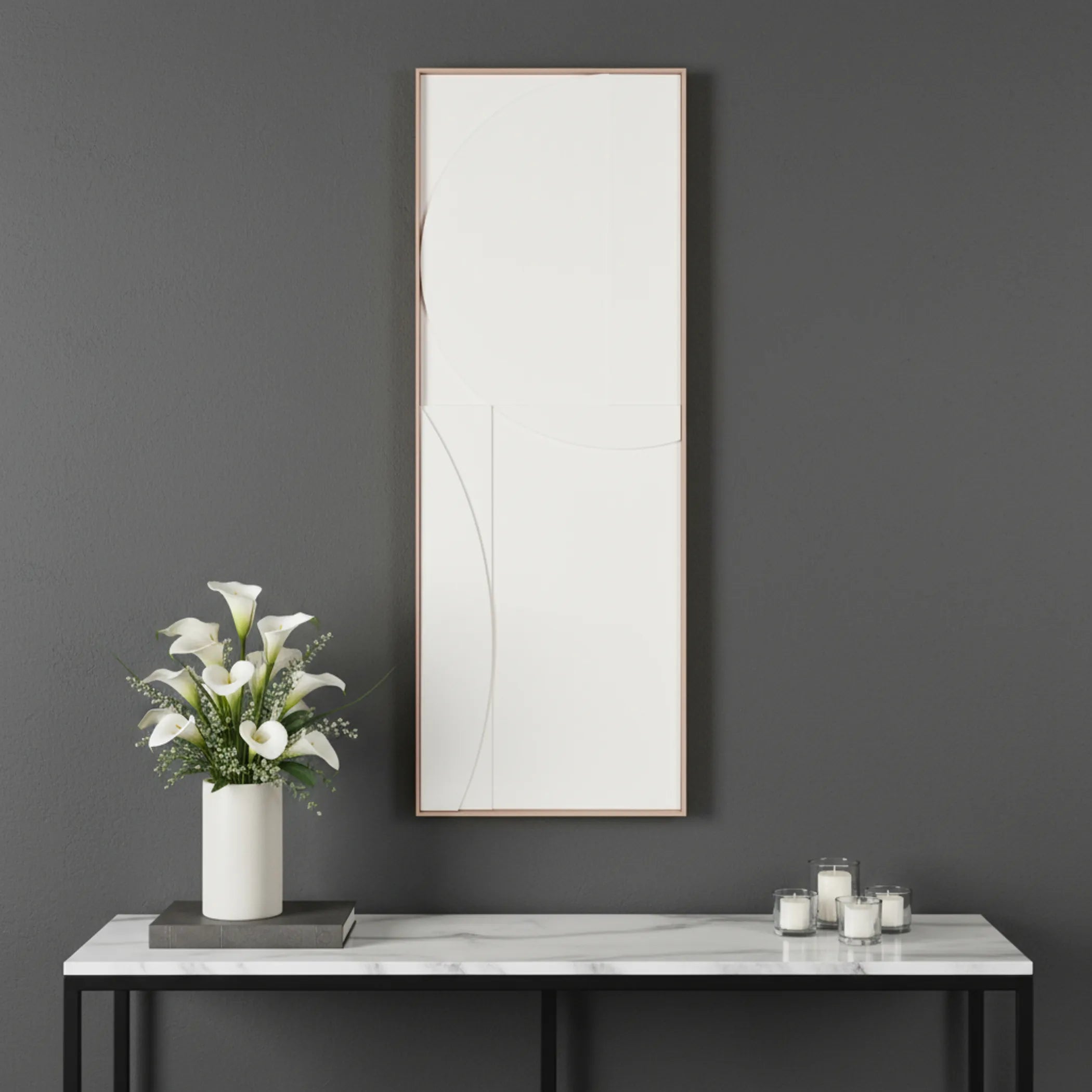 Minimalist Geo Brown Shadowbox Wall Art