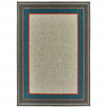 8′ X 10′ Blue and Gray Stain Resistant Indoor Outdoor Area Rug