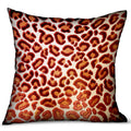 Plutus Emberglow Velvet Cheetah Red Animal Motif Luxury Throw Pillow