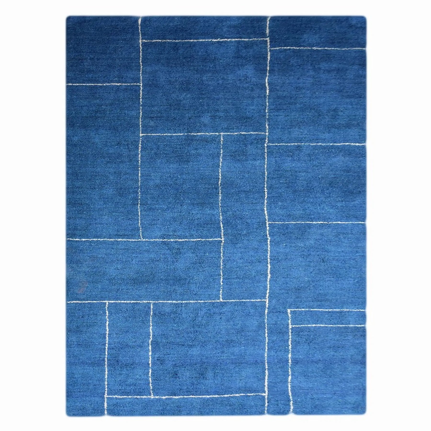 Rugsotic Carpets Hand Knotted Loom Silk Mix Area Rug Geometric — view 2