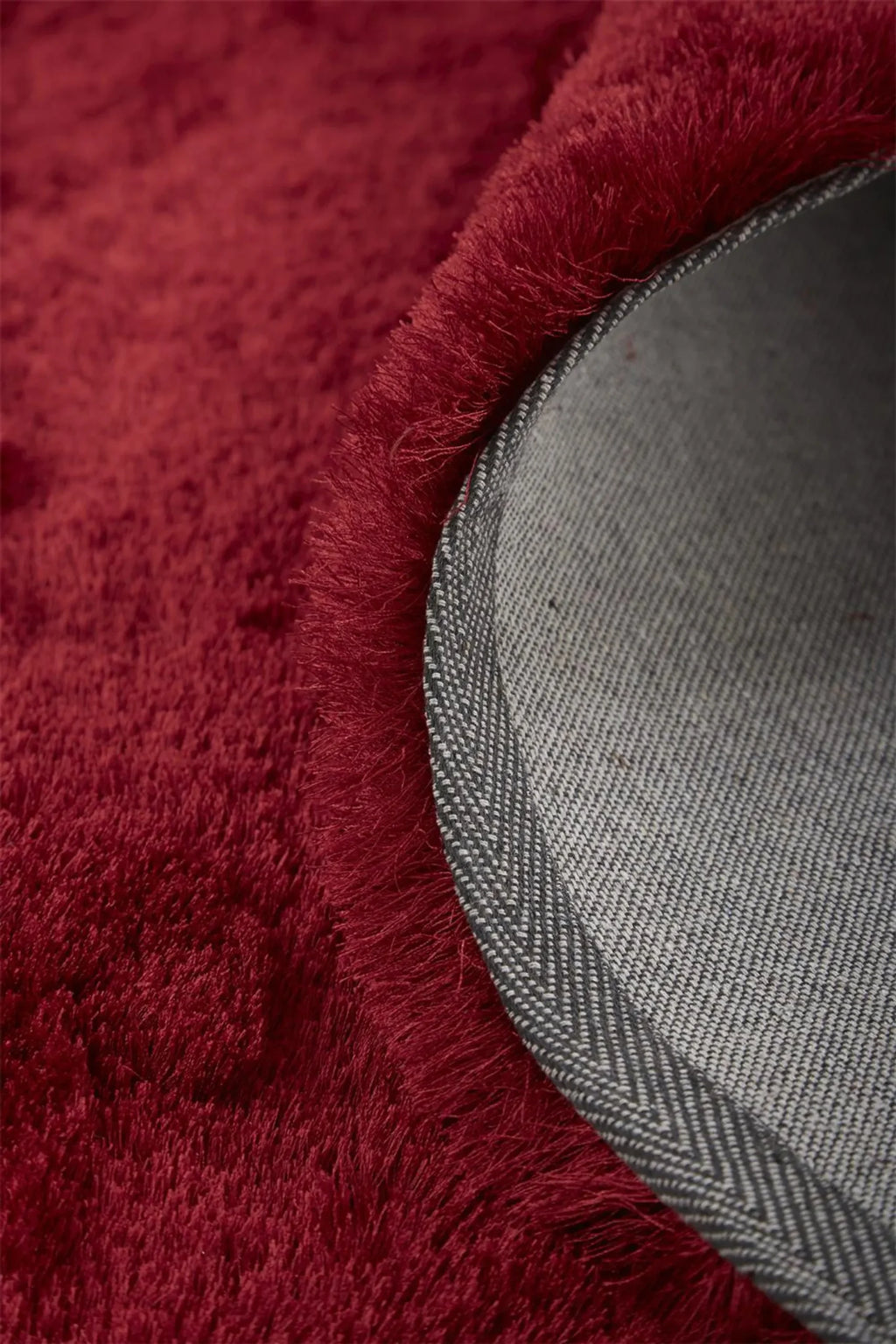 5′ X 8′ Red And Purple Shag Tufted Handmade Area Rug — view 3