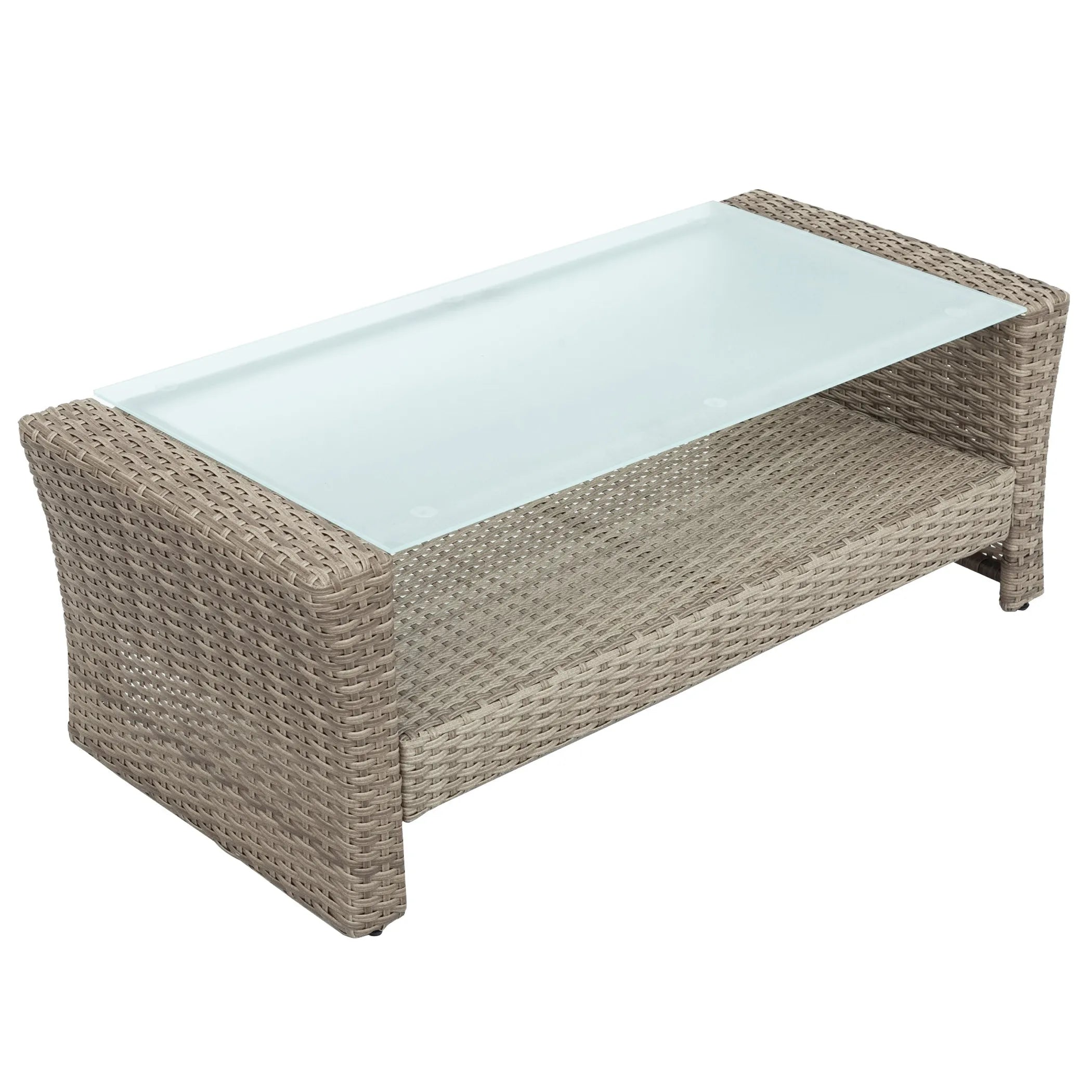 Set Of 4 Piece All Weather Wicker Patio Furniture — view 3
