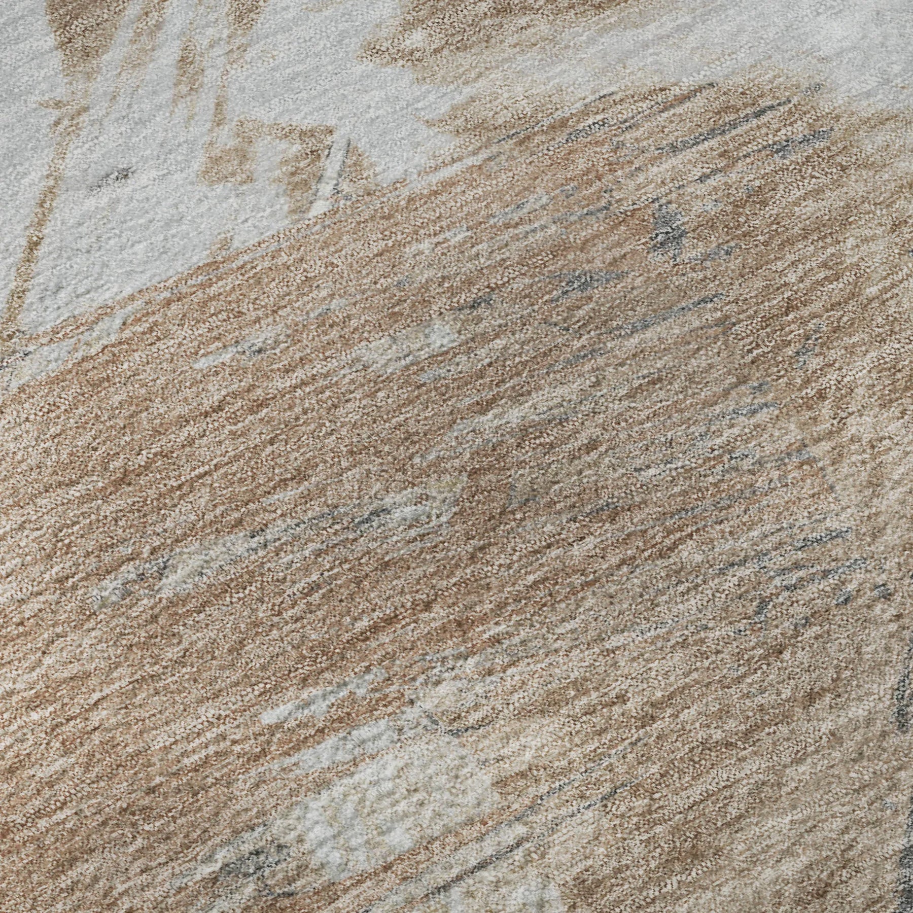 9′ X 12′ Rust Gray And Ivory Abstract Washable Area Rug With UV Protection — view 2