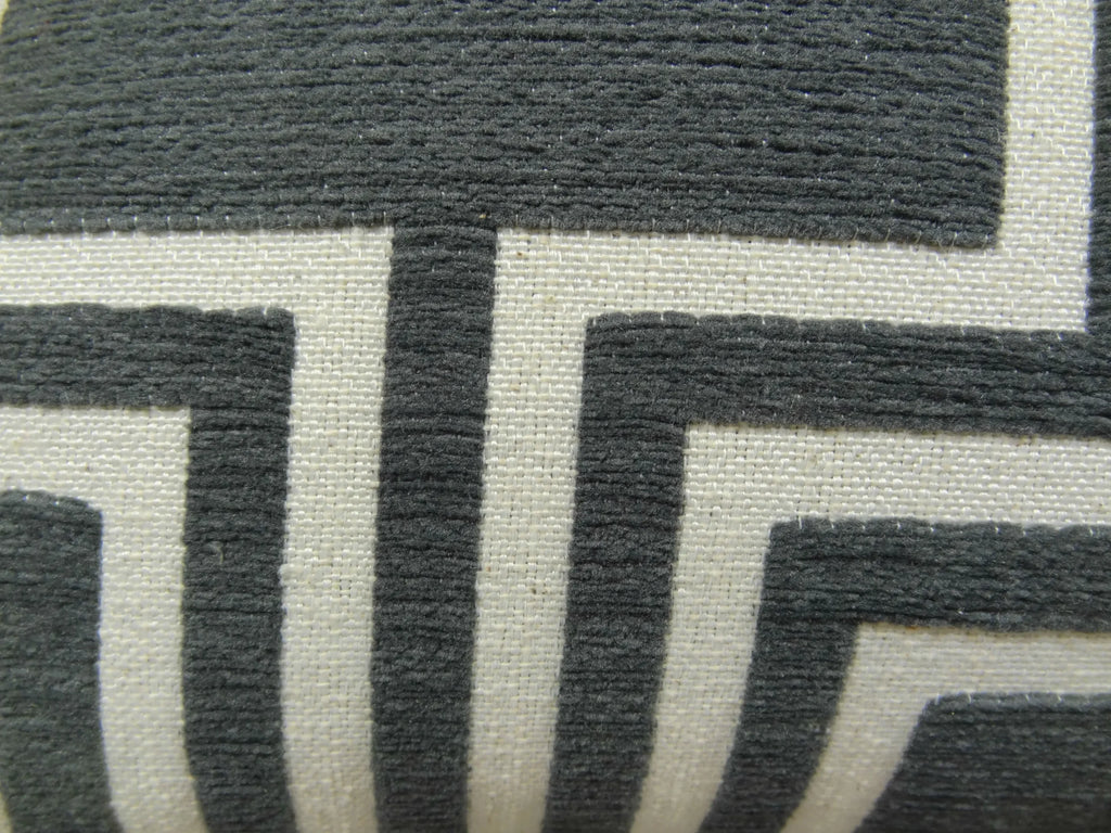Plutus Argyle Square Black and White Handmade Luxury Pillow — view 3