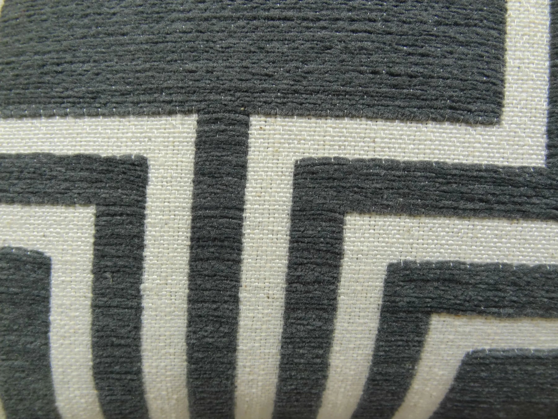 Plutus Argyle Square Black and White Handmade Luxury Pillow — view 3