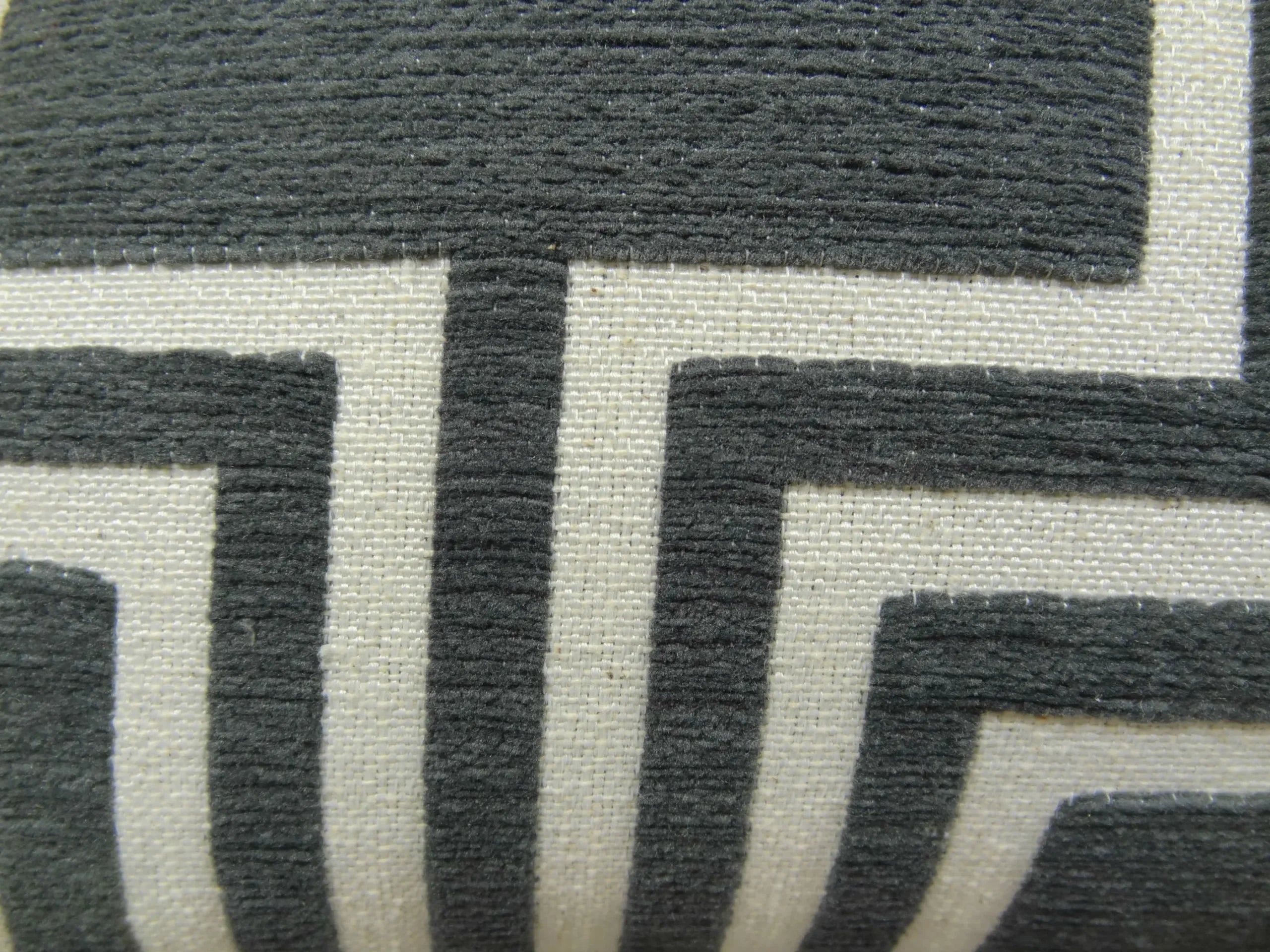 Plutus Argyle Square Black and White Handmade Luxury Pillow — view 3