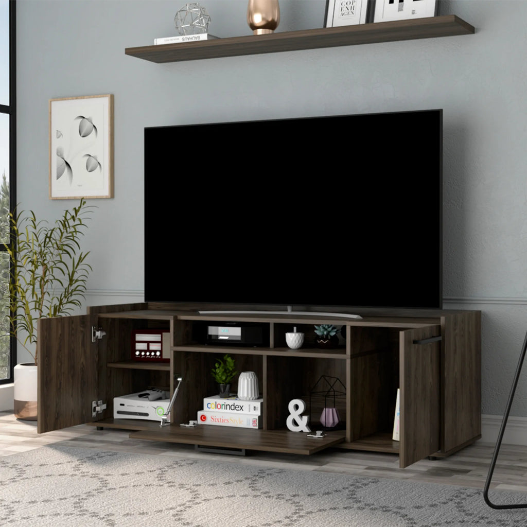 Lyon Tv Stand for TVs up to 55, One Cabinet, Double Door — view 2