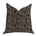 Plutus Carbonado Mine Luxury Throw Pillow in Black and White
