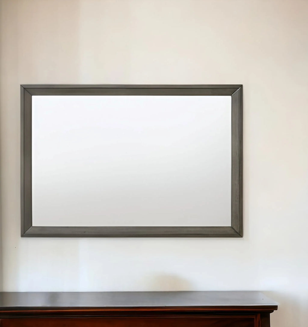 32″ Gray Oak Dresser Mirror
