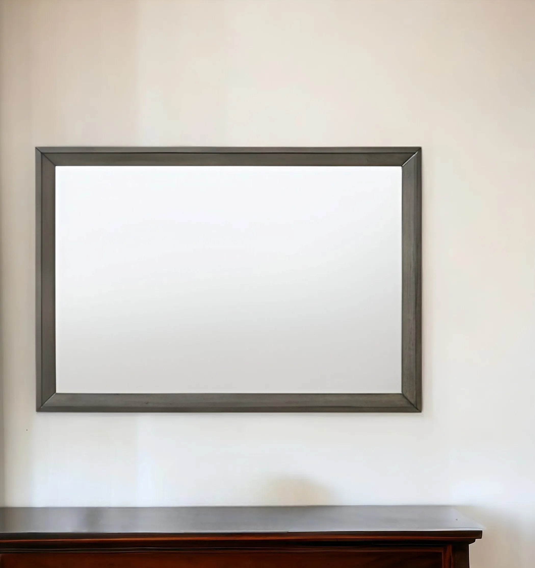 32″ Gray Oak Dresser Mirror