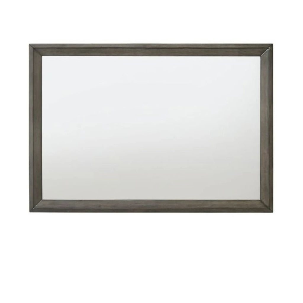 32″ Gray Oak Dresser Mirror — view 3