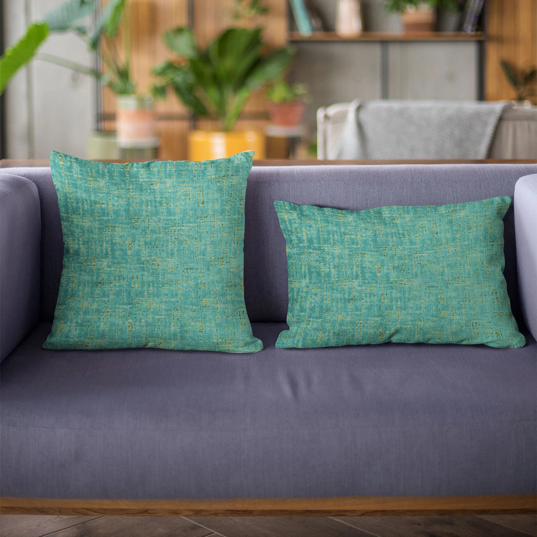 Plutus Tourmaline New Planet Cut Velvet Luxury Throw Pillow — view 2