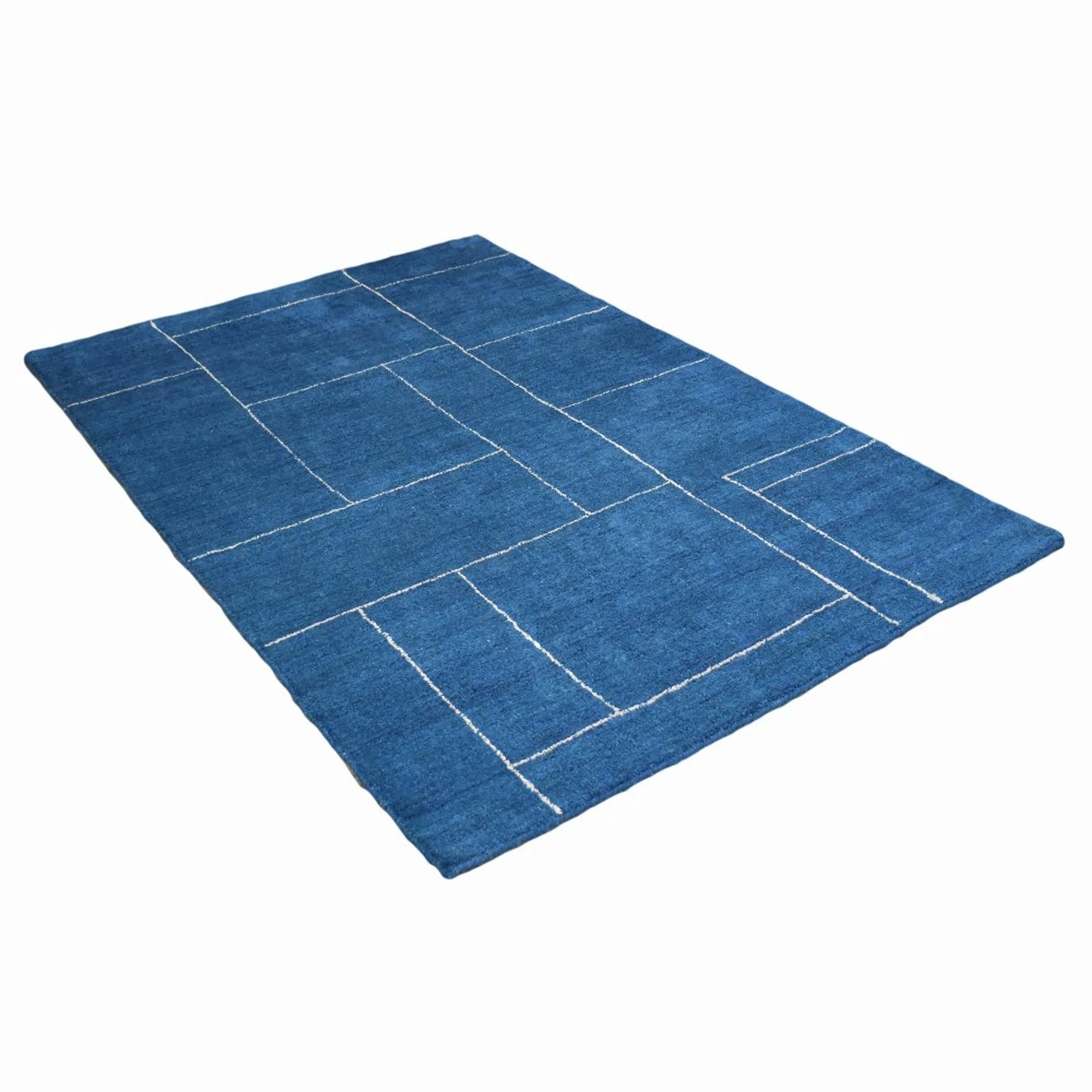 Rugsotic Carpets Hand Knotted Loom Silk Mix Area Rug Geometric — view 3