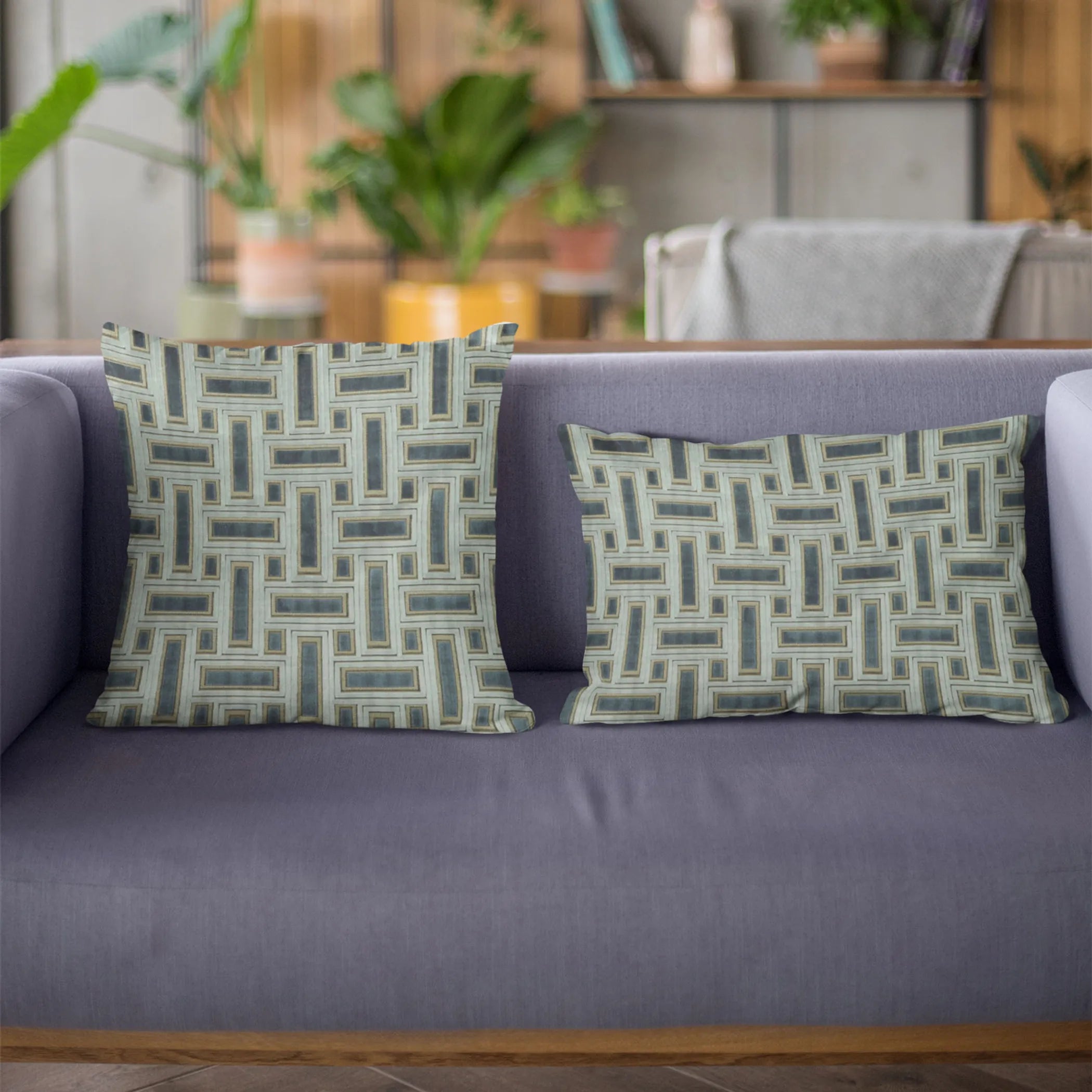 Plutus Hazy Stony Cut Velvet, Some Sparkle To It Luxury Throw Pillow — view 2