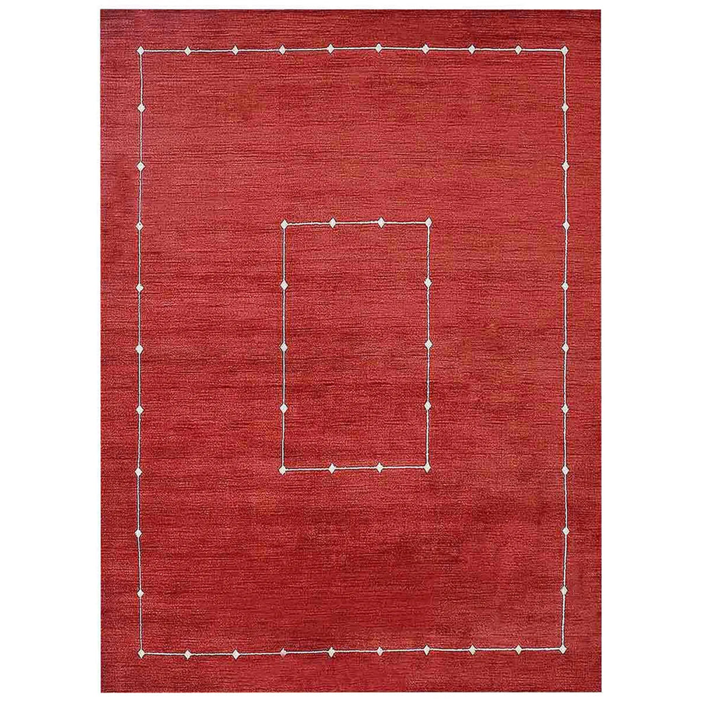 Rugsotic Carpets Hand Knotted Loom Wool Area Rug Geometric — view 2