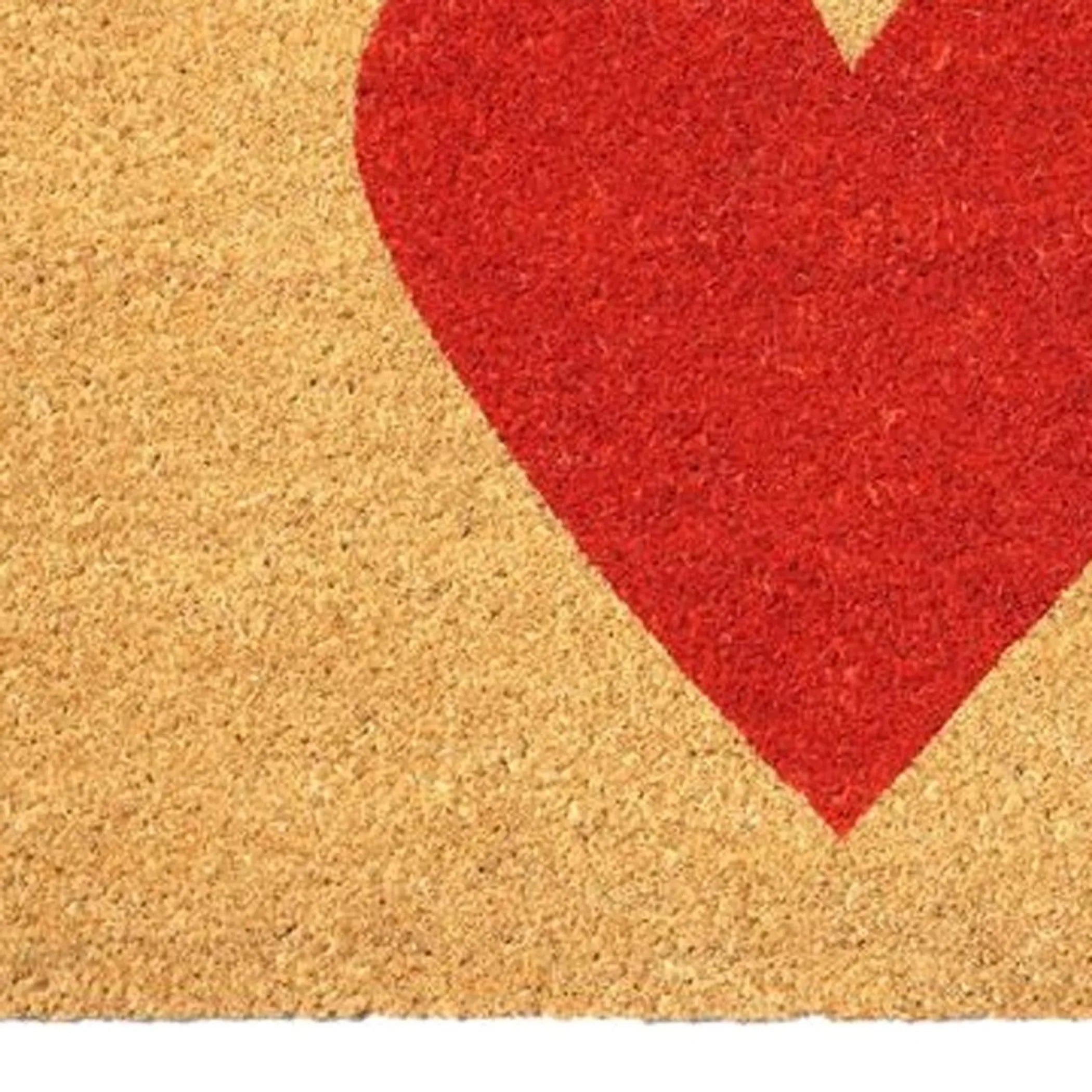 Heart Outdoor Coir Door Mat — view 4