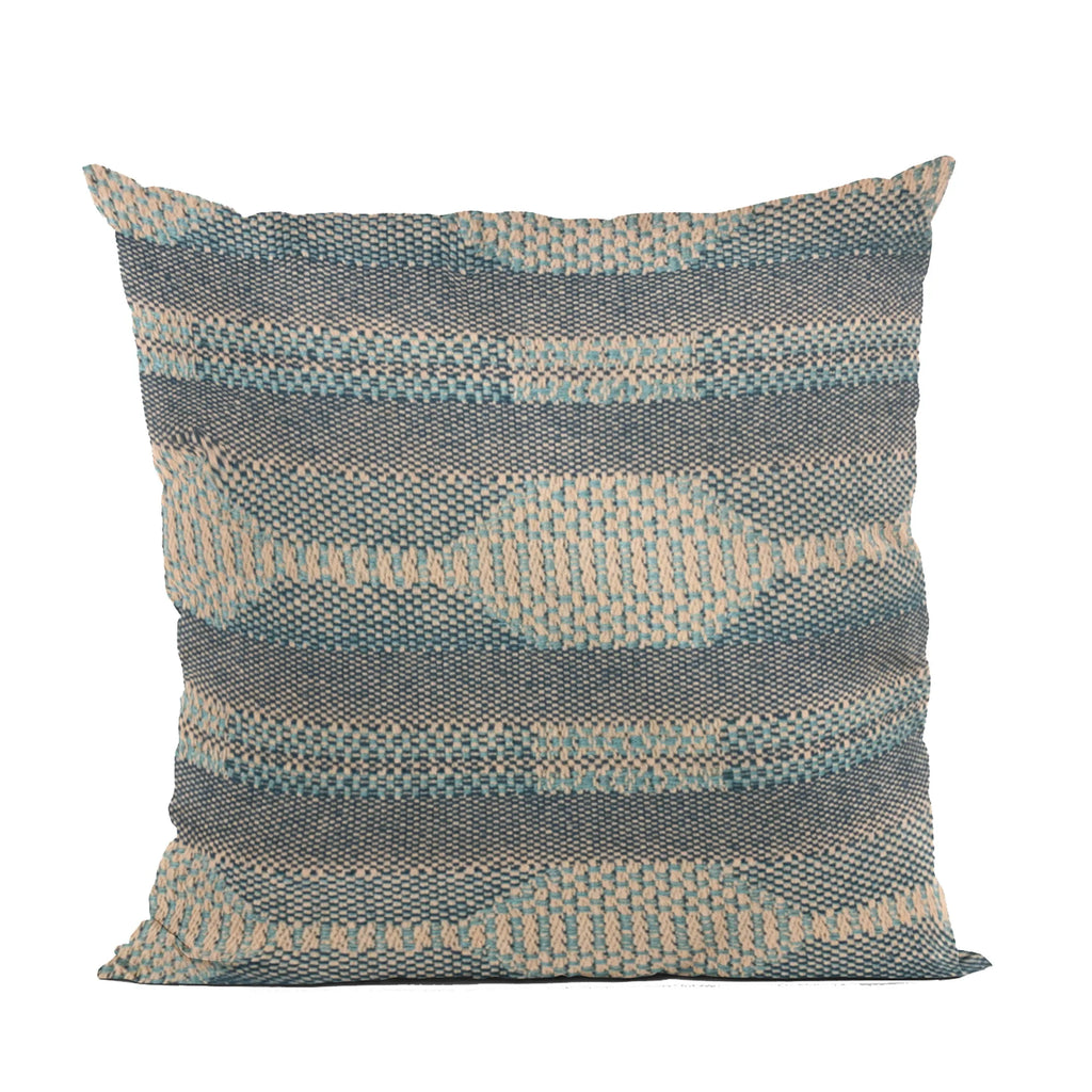 Plutus Blue Lake Stripe Luxury Throw Pillow