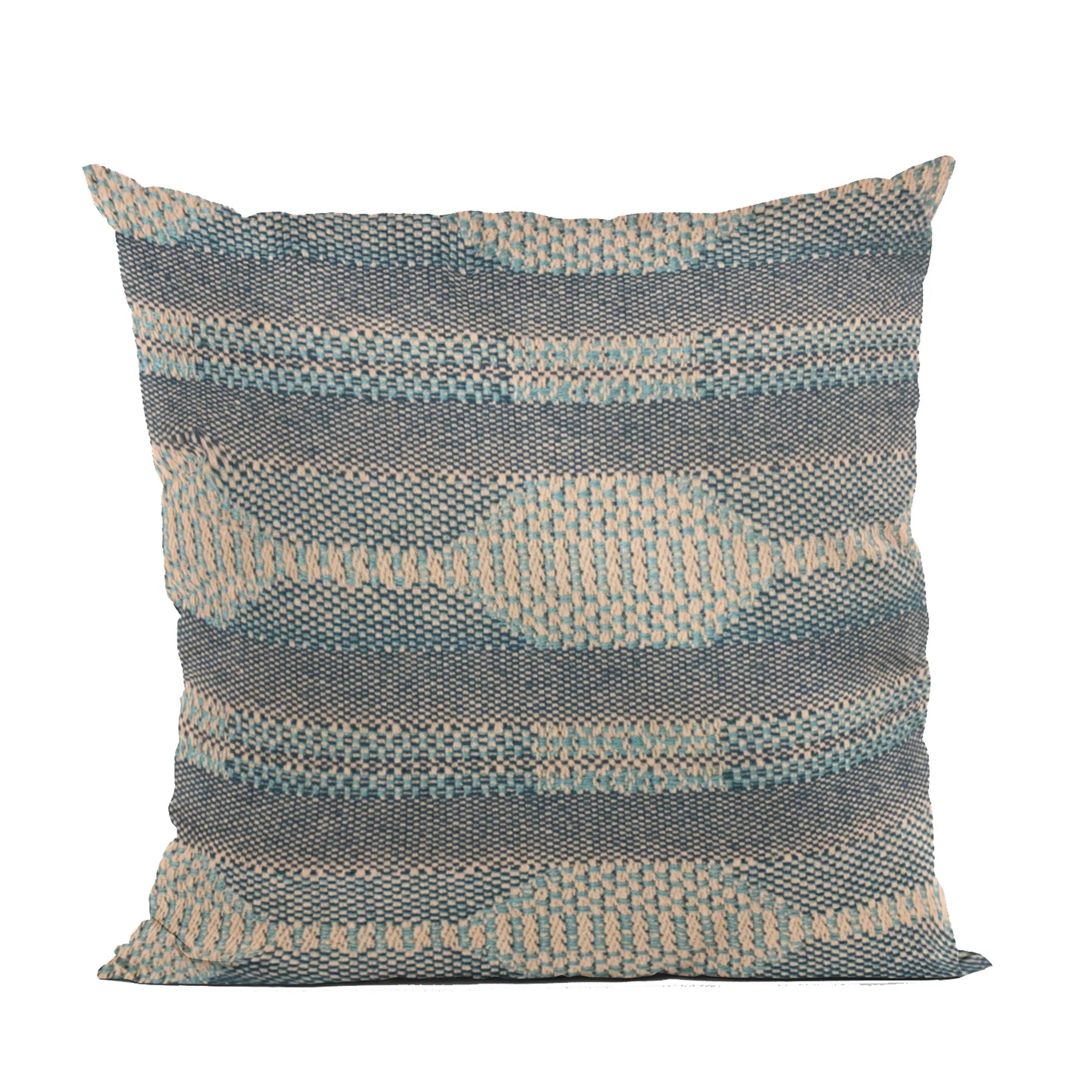 Plutus Blue Lake Stripe Luxury Throw Pillow