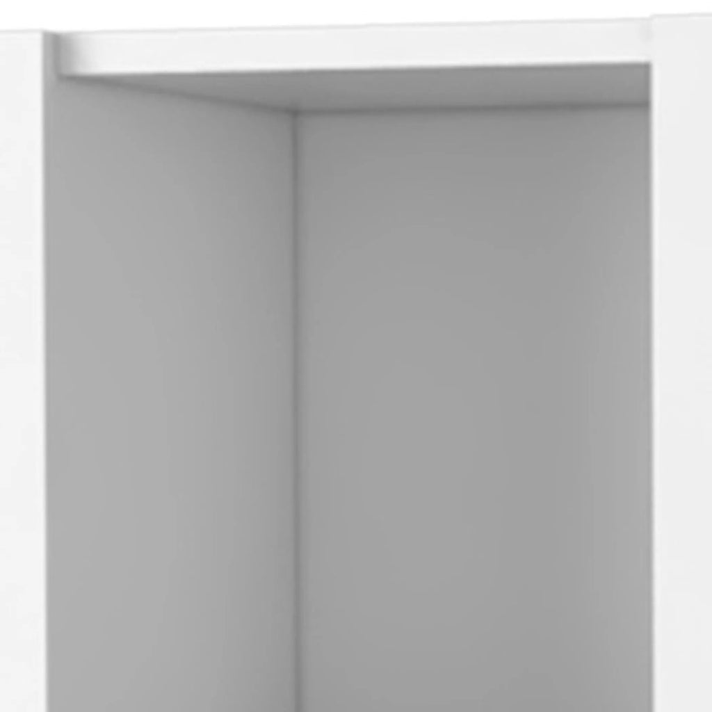 59″ White Wood Wall Mounted Accent Cabinet With Four Doors — view 3