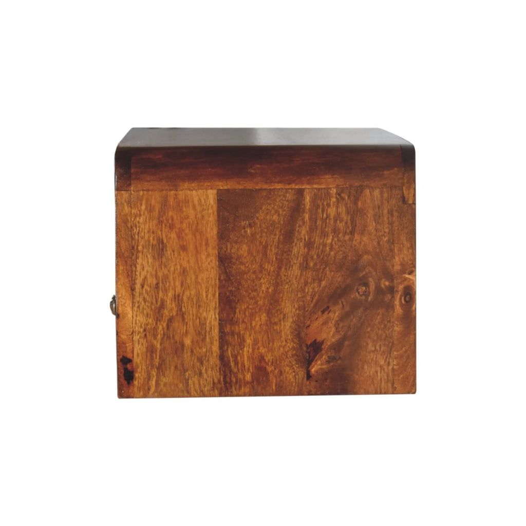 Solid Wood One Drawer Floating Nightstand — view 4
