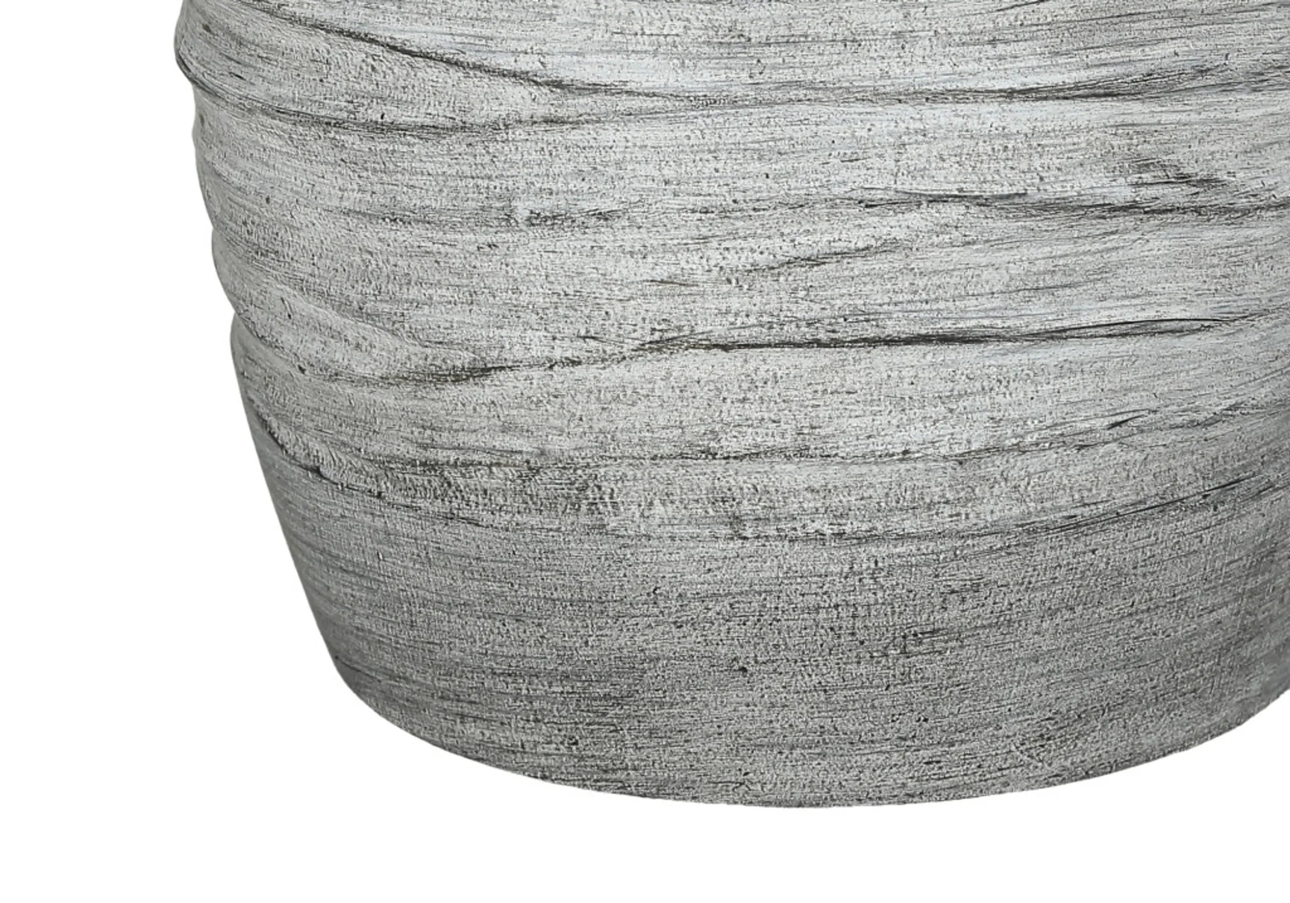 27″ Gray Cylinder Table Lamp With Ivory Drum Shade — view 3