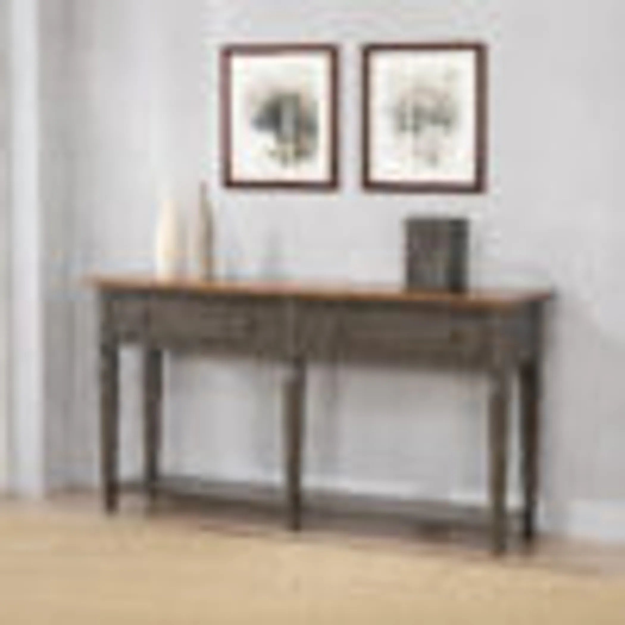 Sunset Trading Dakota Console Table with Drawers and Storage Shelf | 62″ Sofa Table | Narrow Kitchen Sideboard | Distressed…