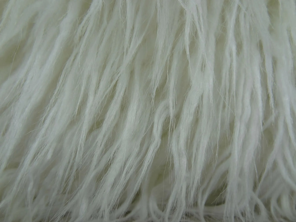 Plutus Fuzzy Mongolian Fur White Handmade Luxury Pillow — view 3