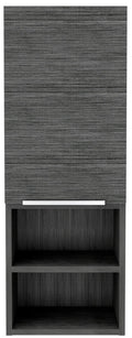 32″ Smoky Gray Oak Accent Cabinet With Three Shelves