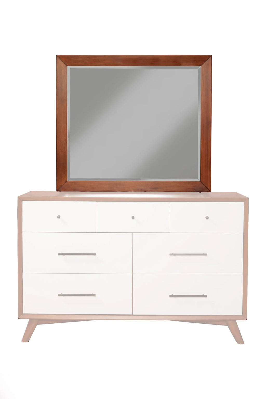 Flynn Mid Century Modern Two Tone Mirror