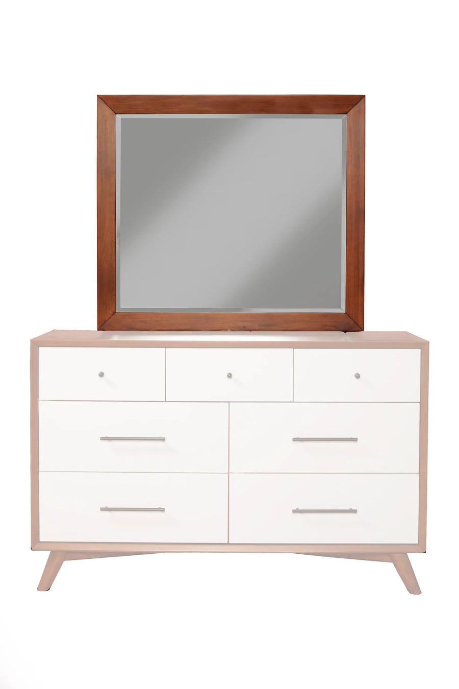 Flynn Mid Century Modern Two Tone Mirror