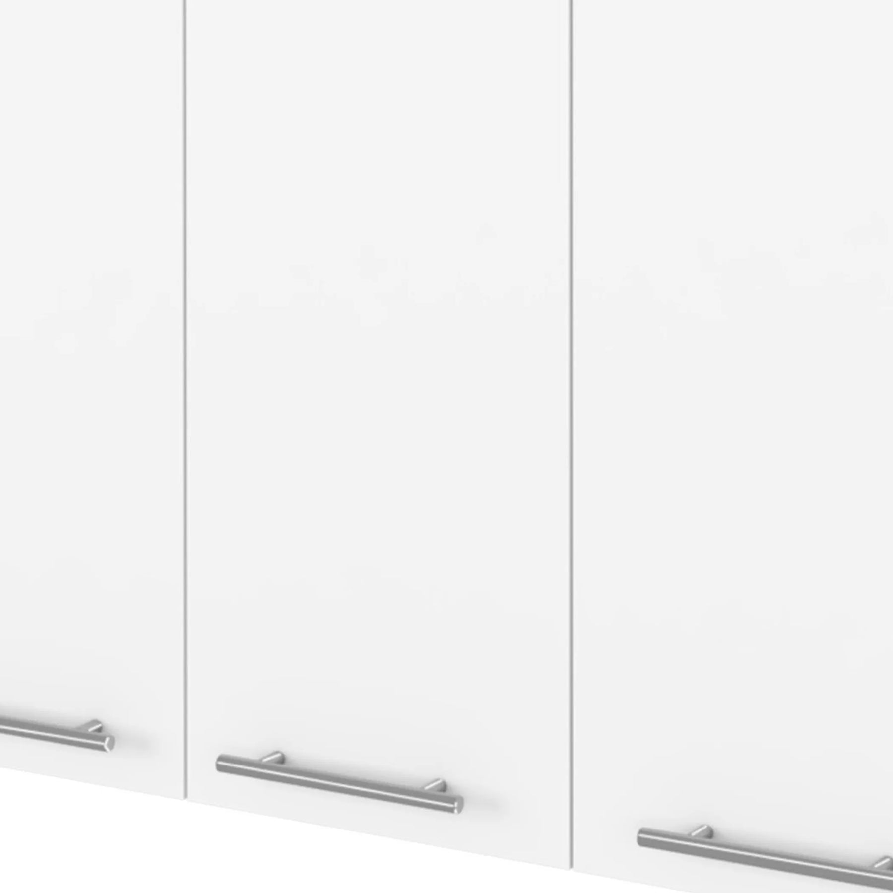 47″ White Wood Wall Mounted Accent Chest With Four Doors — view 3