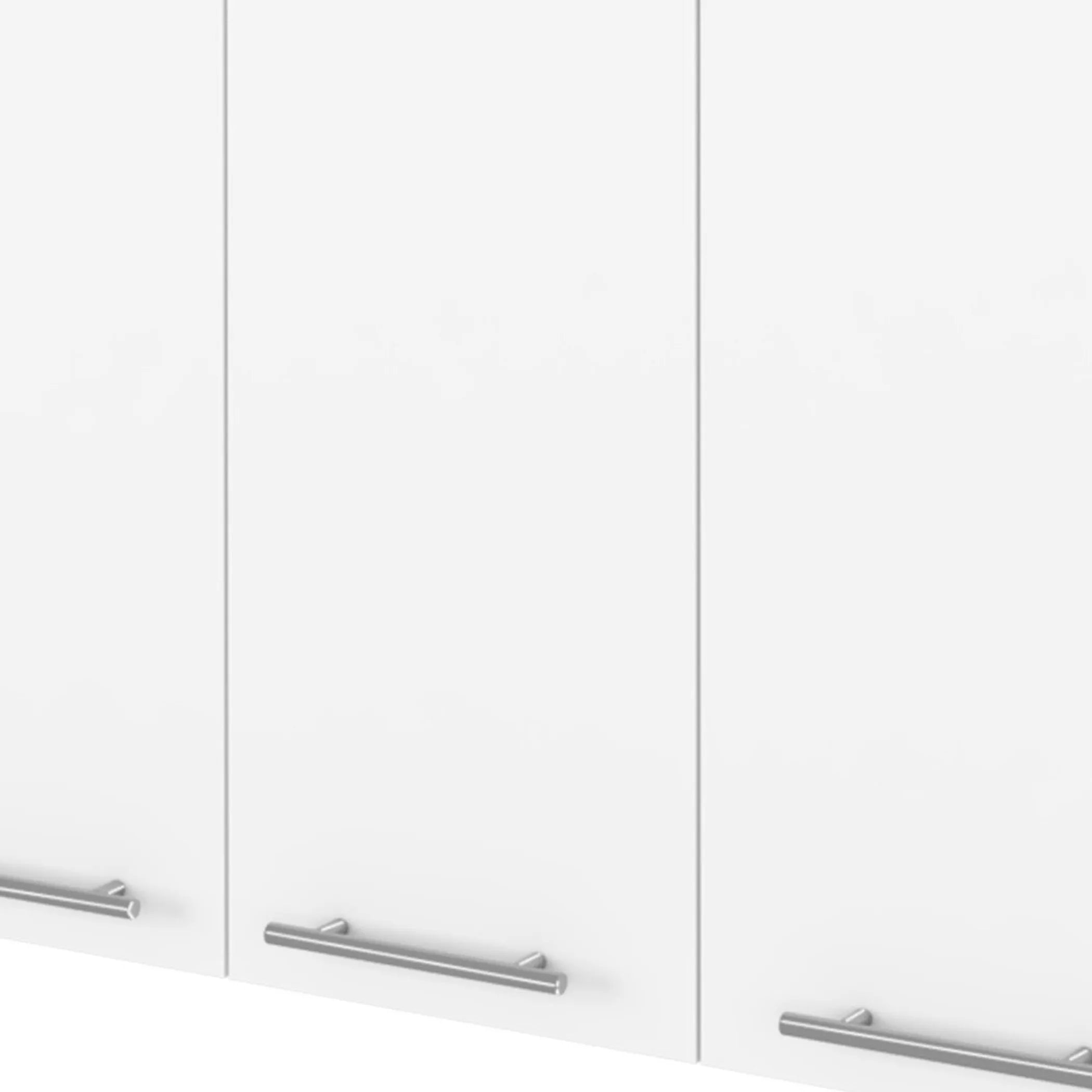 47″ White Wood Wall Mounted Accent Chest With Four Doors — view 3