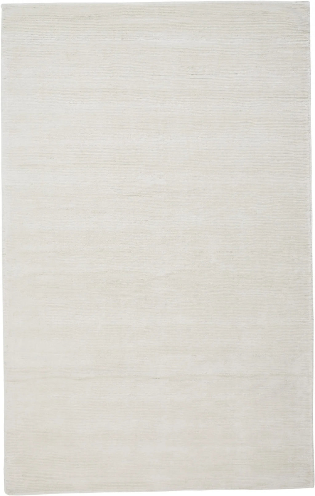 4′ X 6′ White Hand Woven Distressed Area Rug