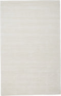 4′ X 6′ White Hand Woven Distressed Area Rug