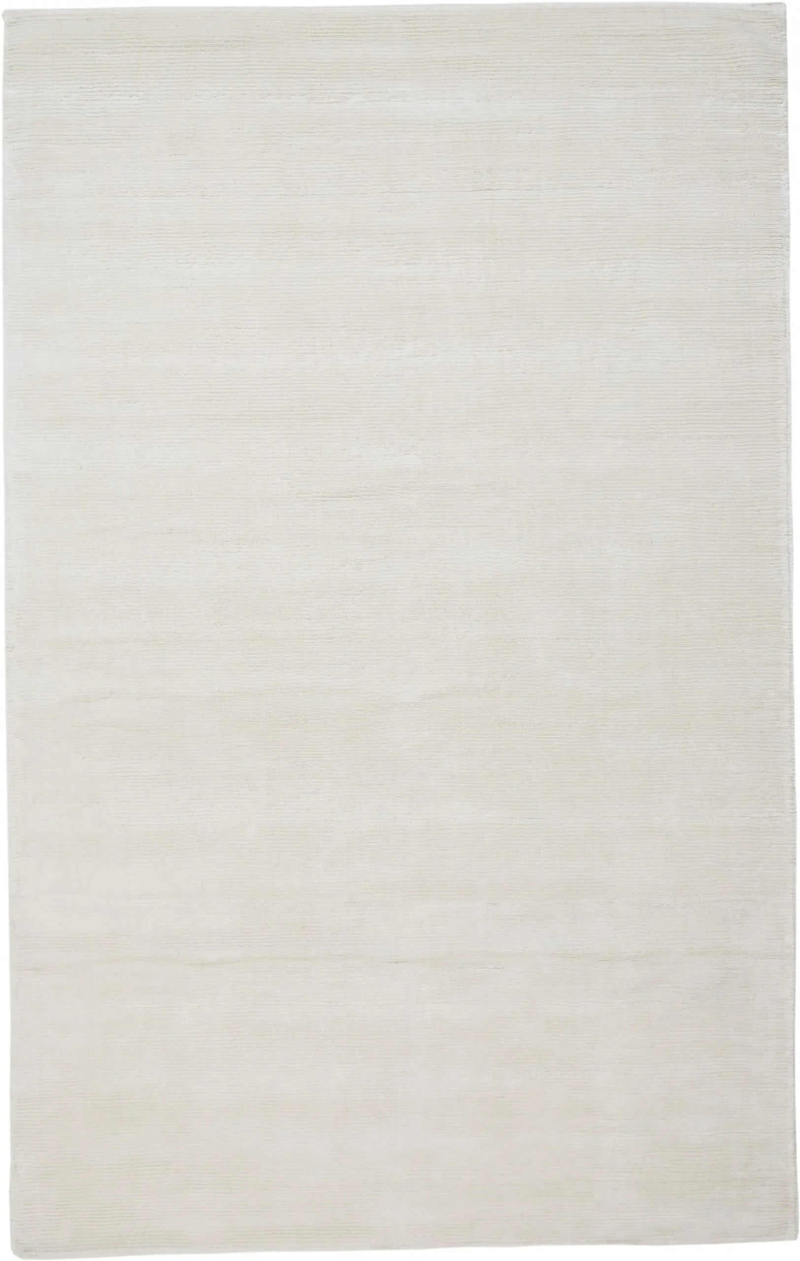 4′ X 6′ White Hand Woven Distressed Area Rug